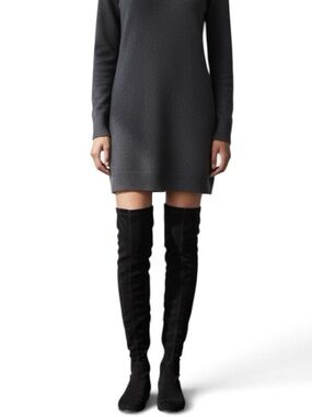 STUART WEITZMAN Black Over-the-Knee Stretch Boot